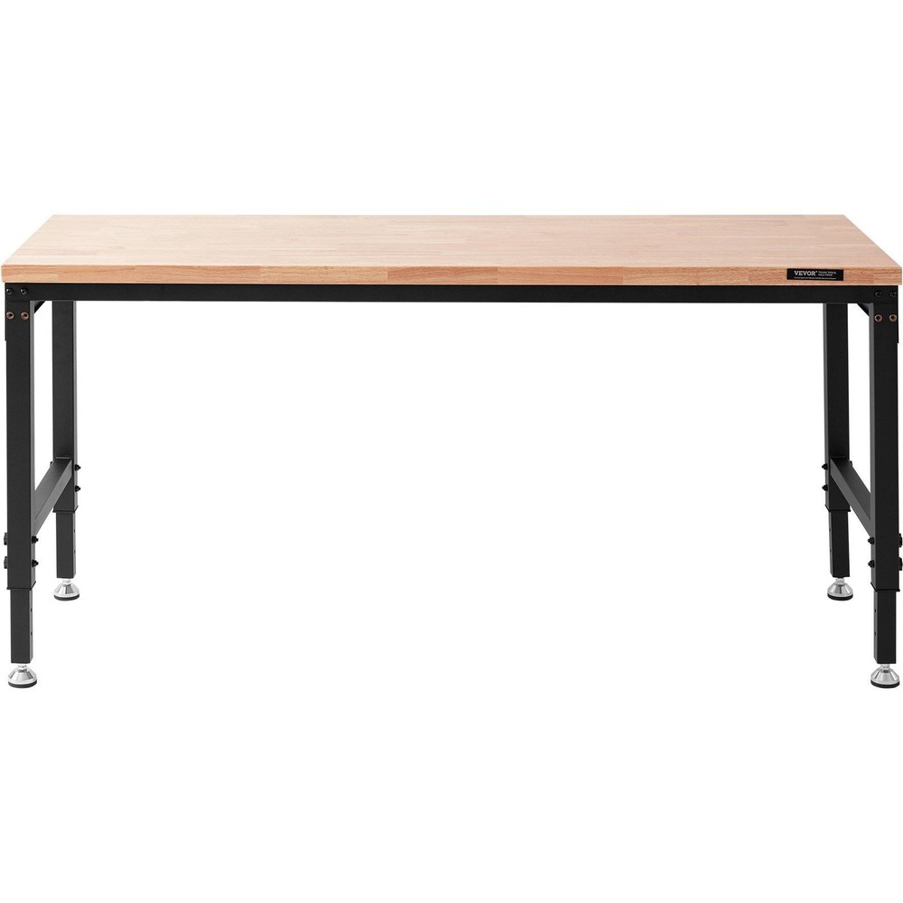 3000lb Capacity 72x25 Adjustable Workbench 28-39.5in Height with Wheels&Storage