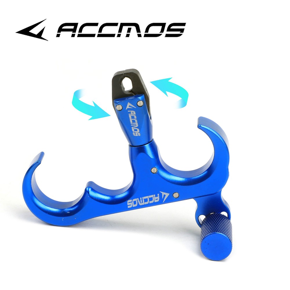 4 Finger Release Aids Thumb Trigger D Loop Ring Compound Bow Hunt Archery Shoot