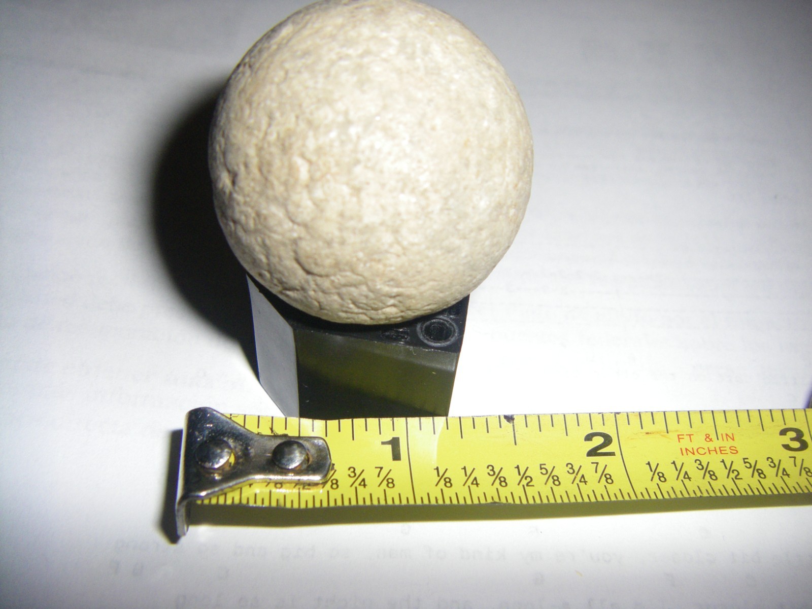 AUTHENTIC INDIAN ARTIFACT 1-3/8" GAME STONE BALL MIDWESTESTERN