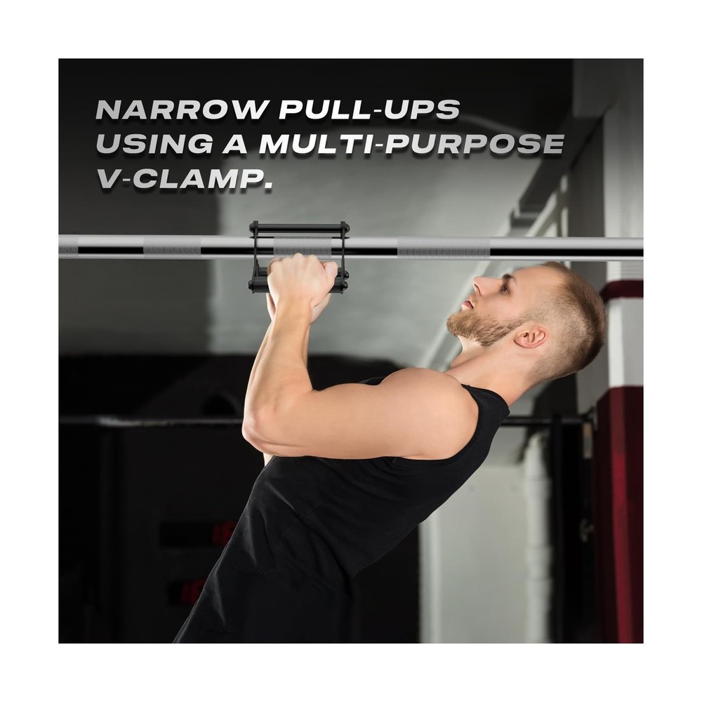 V Bar Landmine Handle Attachment for Barbell Bars, Solid Double D R... Fast Ship