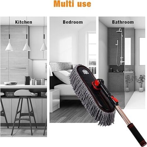 Car Duster Set,Car Duster Exterior Scratch Free with Extendable Greyduster