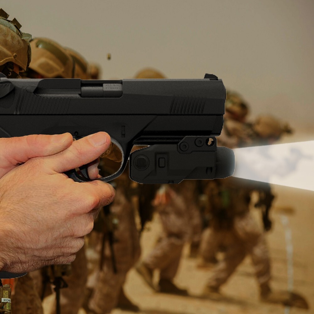 Laspur Tactical Sub Compact Gun Light Flashlight, Rechargeable Battery