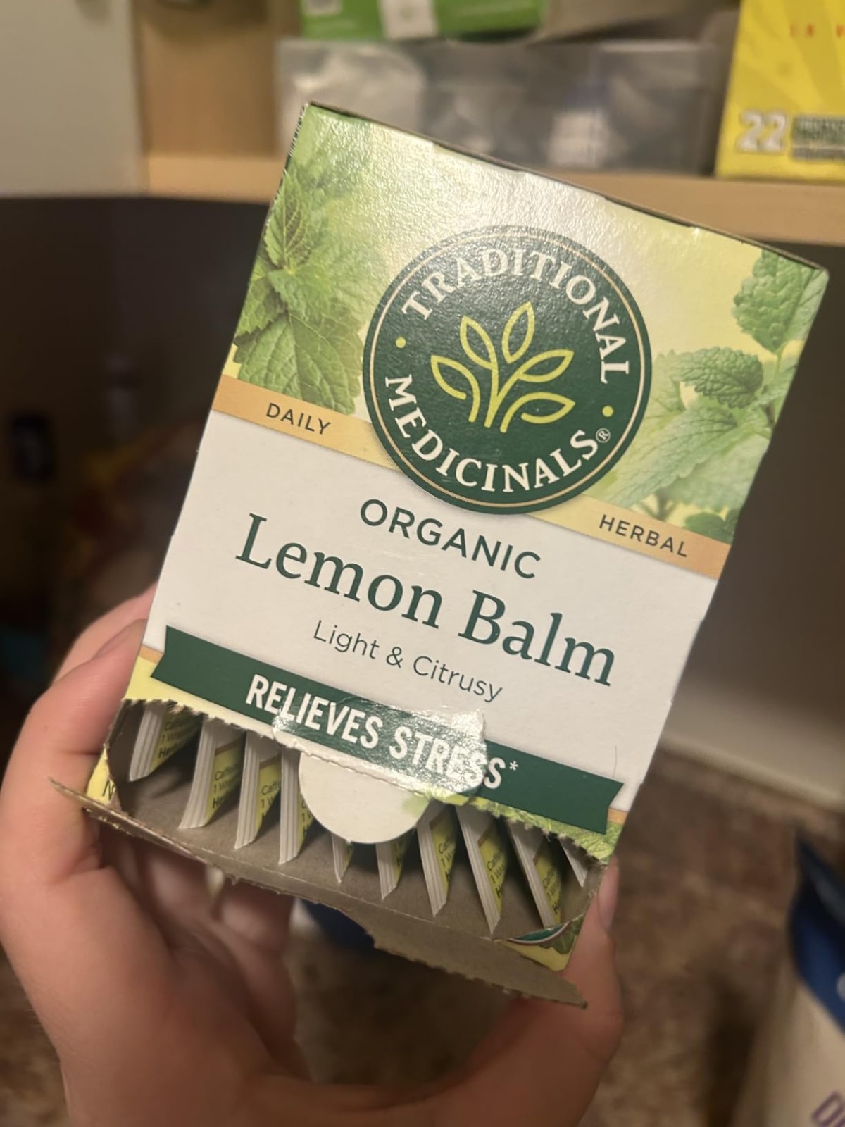 Traditional Medicinals Organic Lemon Balm Tea, 16 Tea Bags