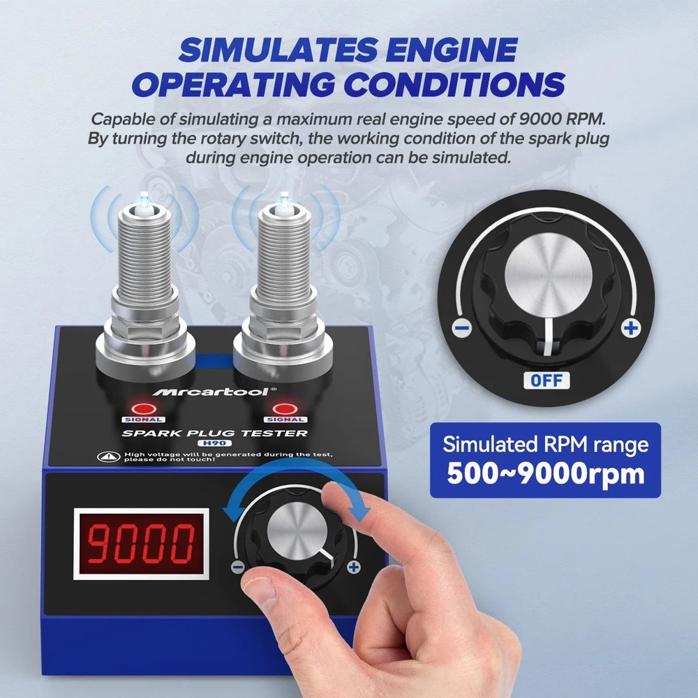 Digital Car Spark Plug Tester Ignition Testers Double Hole Analyzer Diagnostic