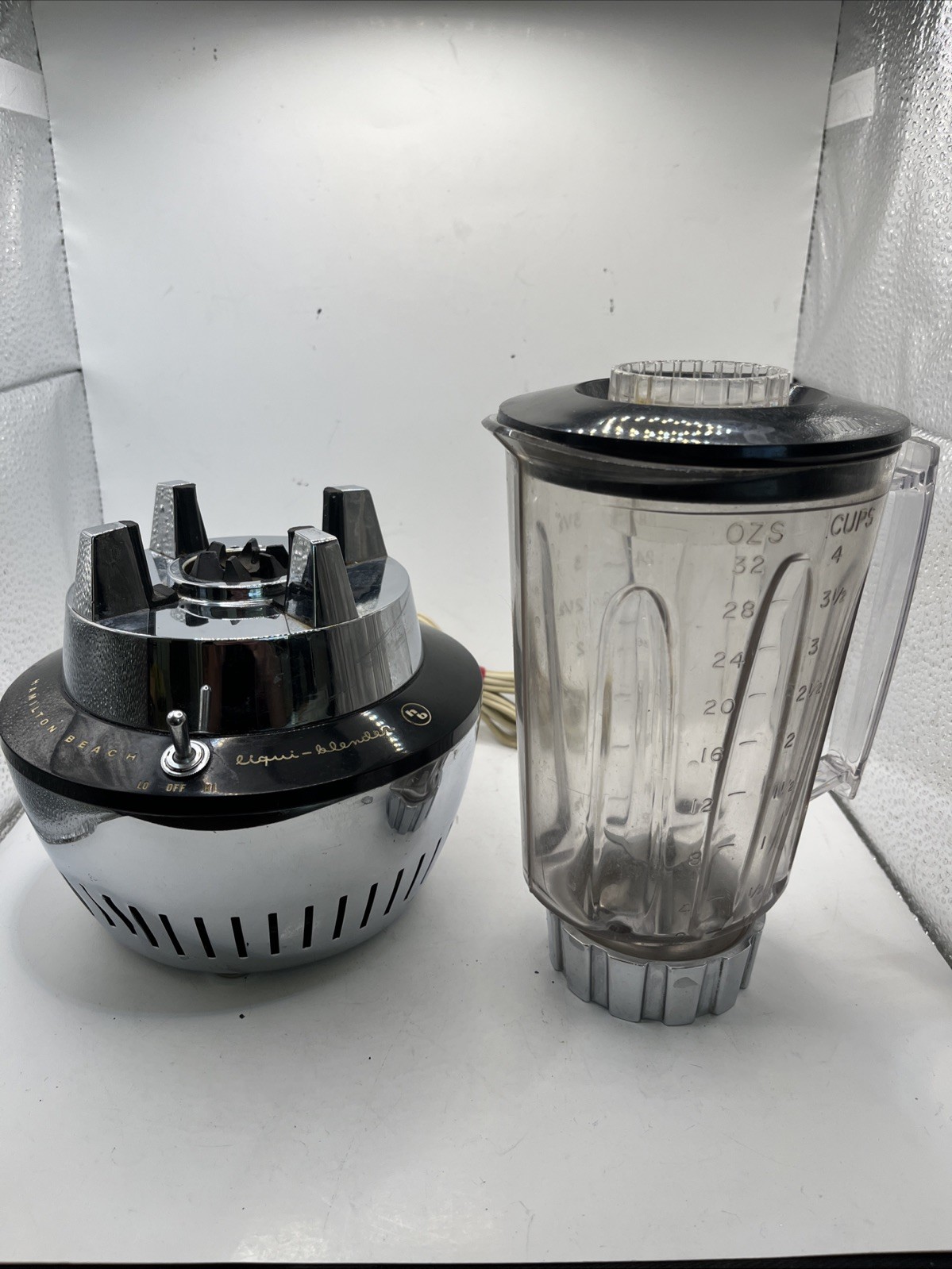Vintage Hamilton Beach Model 215 Chrome 2 Speed Blender &Milk Shake MADE IN USA