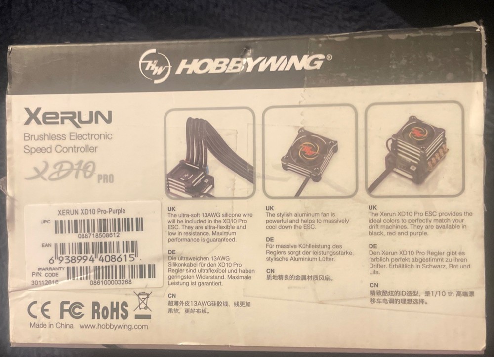 Hobbywing Xerun XD10 Pro Drift Spec Brushless Speed Controller
