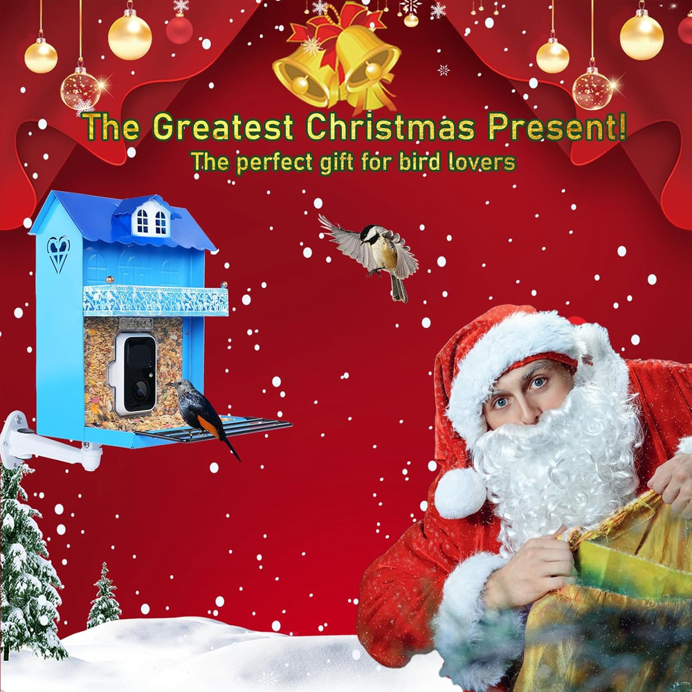 Smart Bird Feeder with Camera - Auto Capture Videos & Motion Detection
