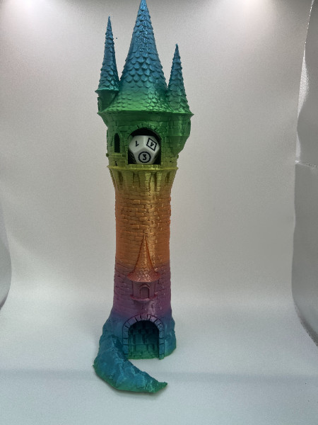 Fantasy Castle Dice Tower – Multicolor 3D Print | DnD, Pathfinder, RPG Accessory