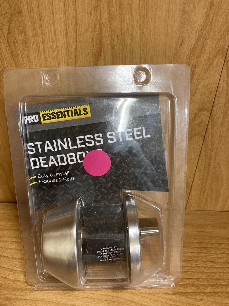 PRO ESSENTIALS Stainless Steel Deadbolt Lock