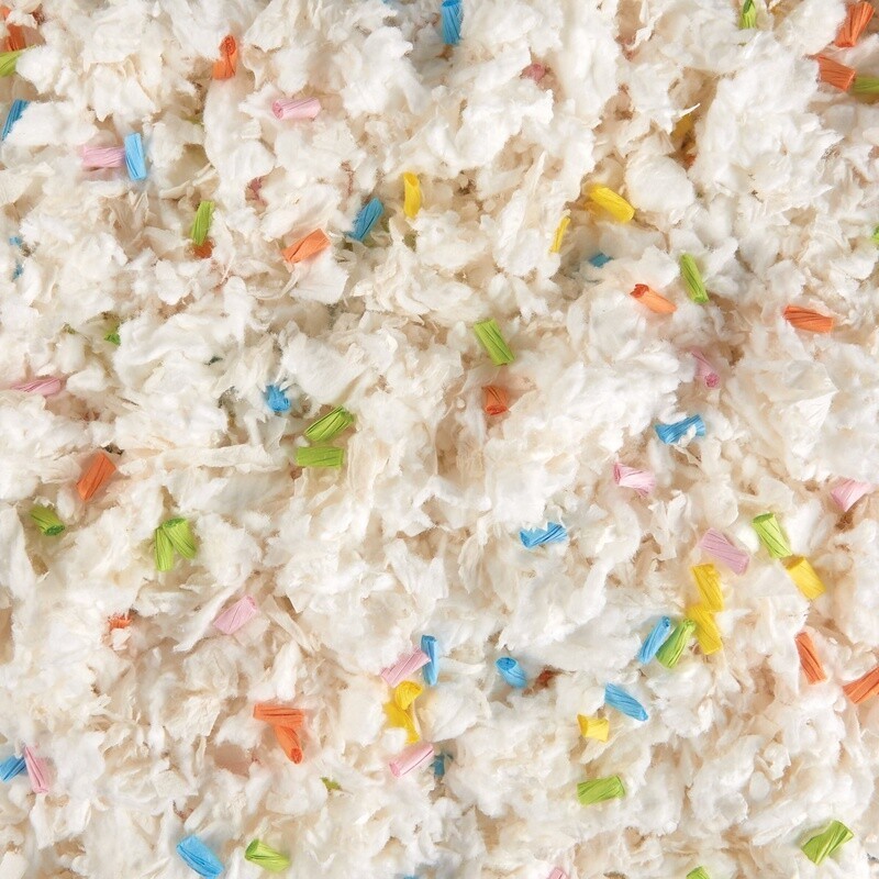 Soft Absorbent Confetti Bedding Small Pets Odor Control Dust-Free Nesting Multi