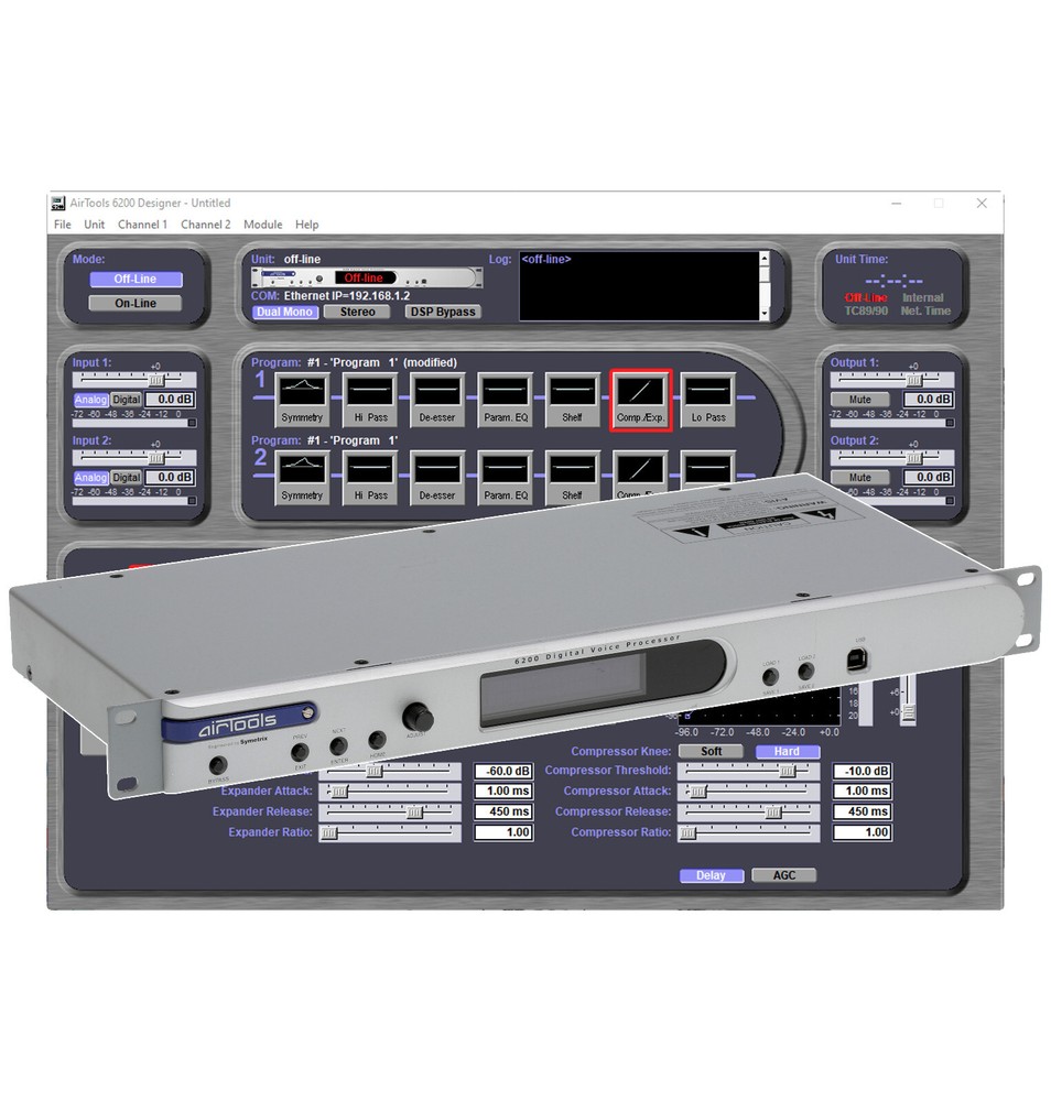Airtools Symetrix 6200 Digital Mic Preamplifier Voice Speech Processor Voiceover