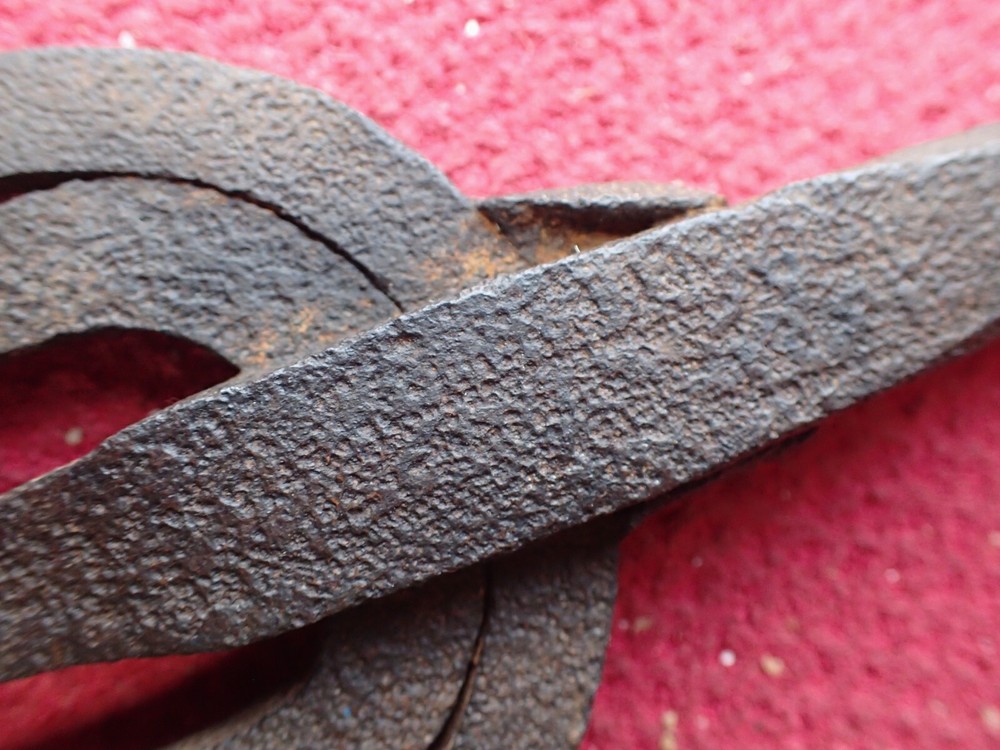 Primitive Antique Blacksmith Hand Forged Eel, Fish or Frog with Socket End