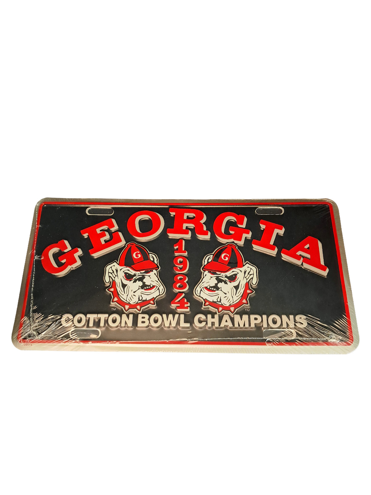 Hangtime Georgia Bulldogs - UGA NCAA 1984 Cotton Bowl Champs Auto Tag