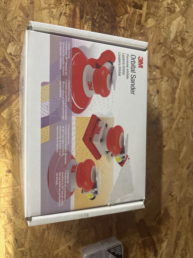 3M Orbital Sander Air-Powered Red White Finishing System