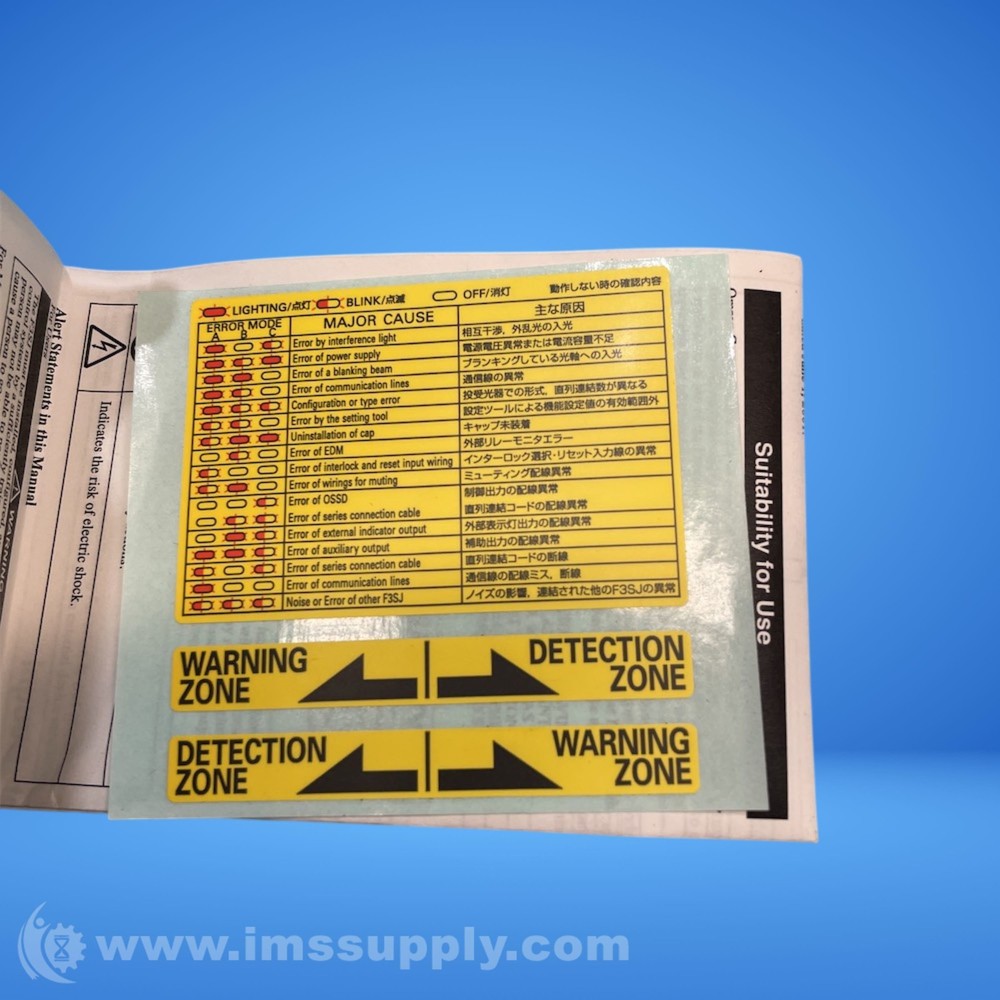 Lighting Warning Zone Detection Zone Label 6340