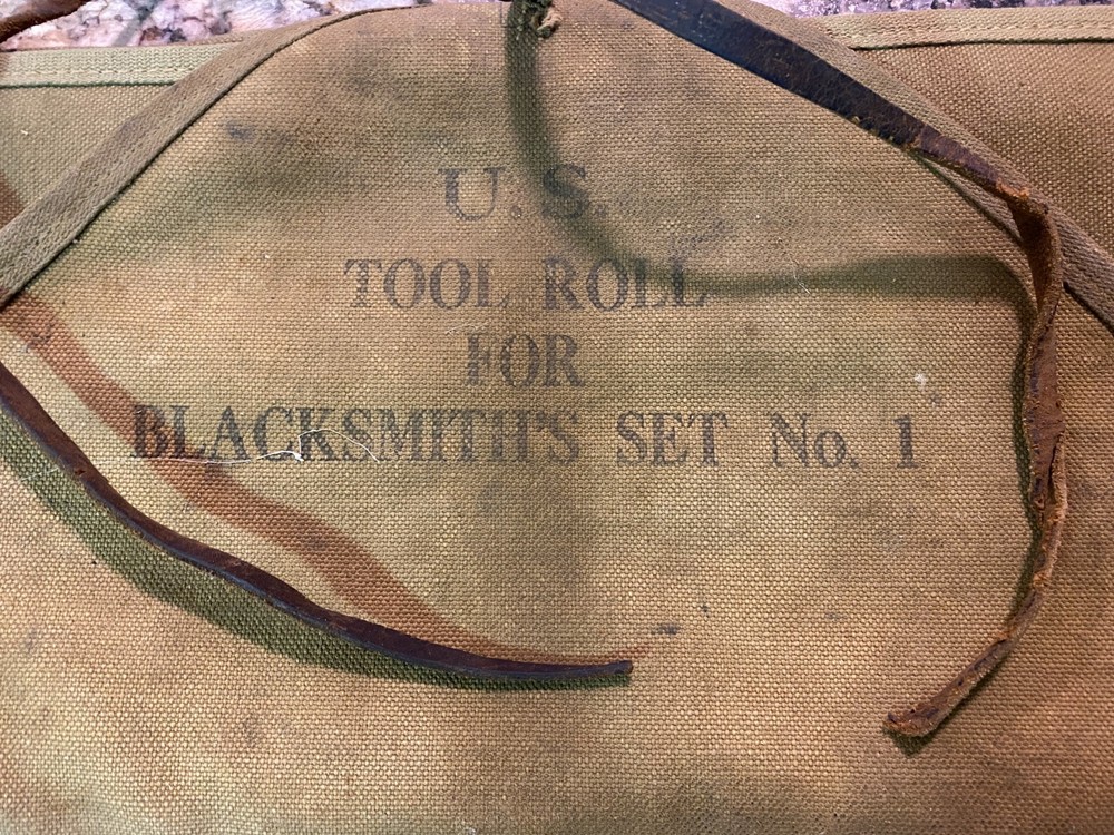 WWII US Tool Roll For Blacksmiths Set No 1-1942-Various Bits & Tools