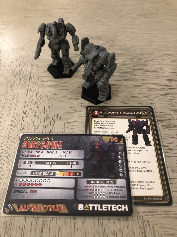 BATTLETECH - Awesome & Battlemaster (2 Mechs; from AGOAC Box Set)
