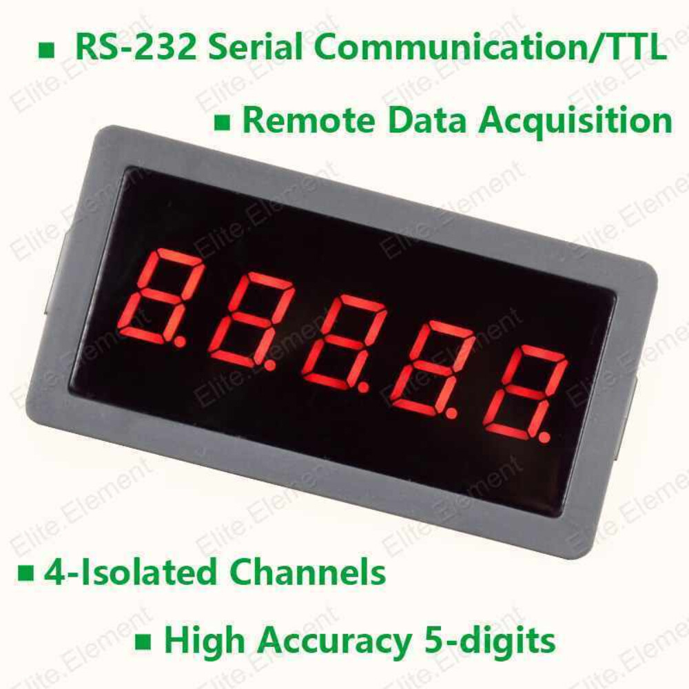 RS232 TTL Voltmeter High Accuracy 500V Remote Data Acquisition On-line Working