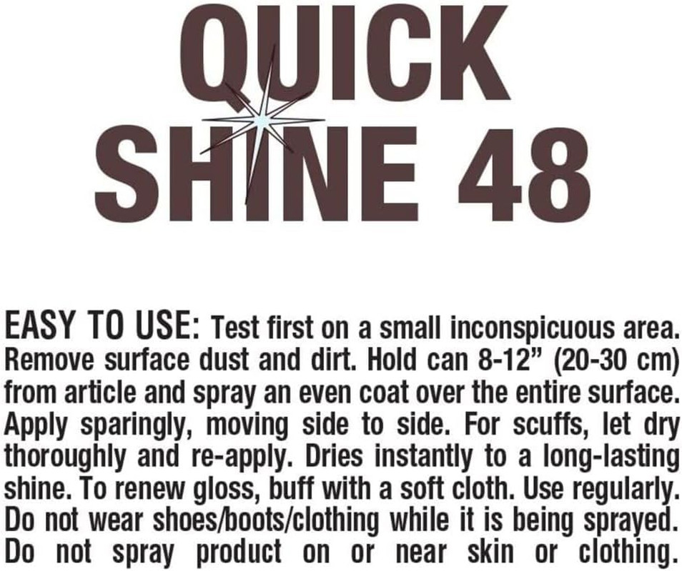 Shoe Care Quick Shine 48, 14-Ounce