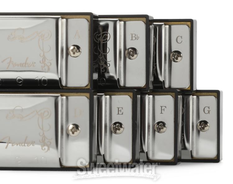 Fender Blues Deluxe Harmonica - 7-pack with Case