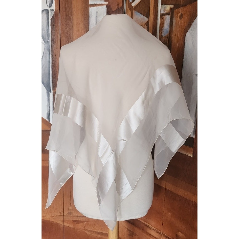 VTG 50s Christian Dior COLIFICHETS Scarf Cream Silk Square Rare Museum Archive