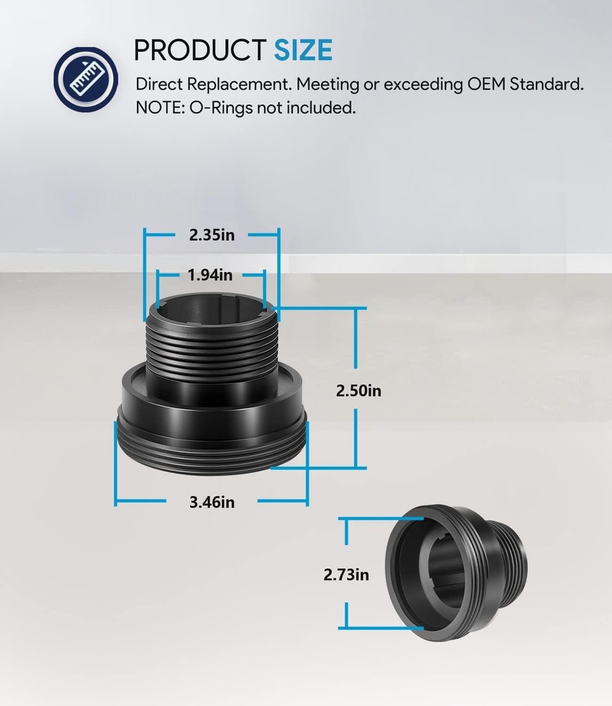 194801 Bulkhead Fitting 2-Inch for Pool and Spa Filter, Clean & Clear Plus