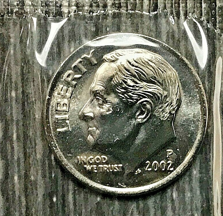 2002 P D  GEM BU Roosevelt Dime  in mint cellos