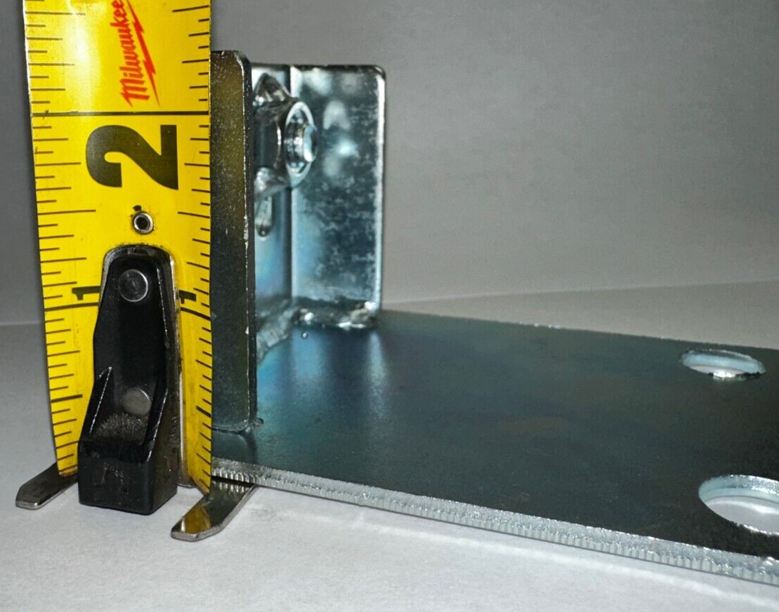 (2) Pallet Racking Universal Foot Plates for Uprights; Nuts, Bolts, Washer added