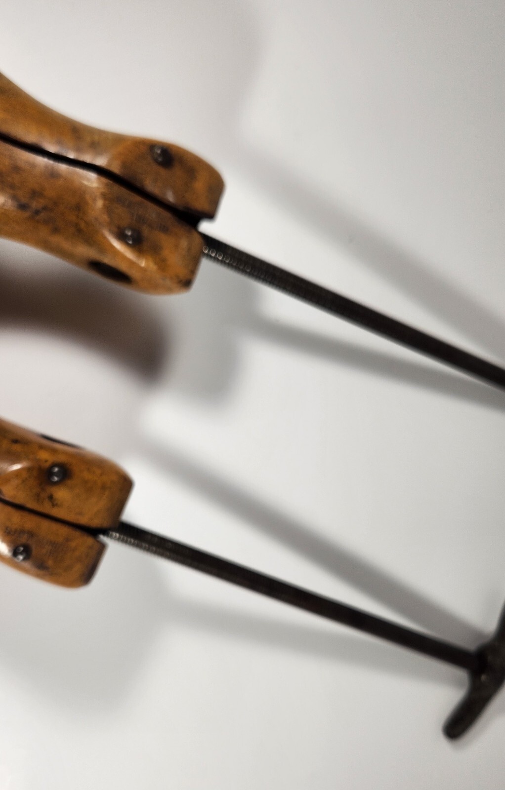 LOT OF 2 VINTAGE STAMPED MCC SHOE TREES NO. 3 SPLIT TOE