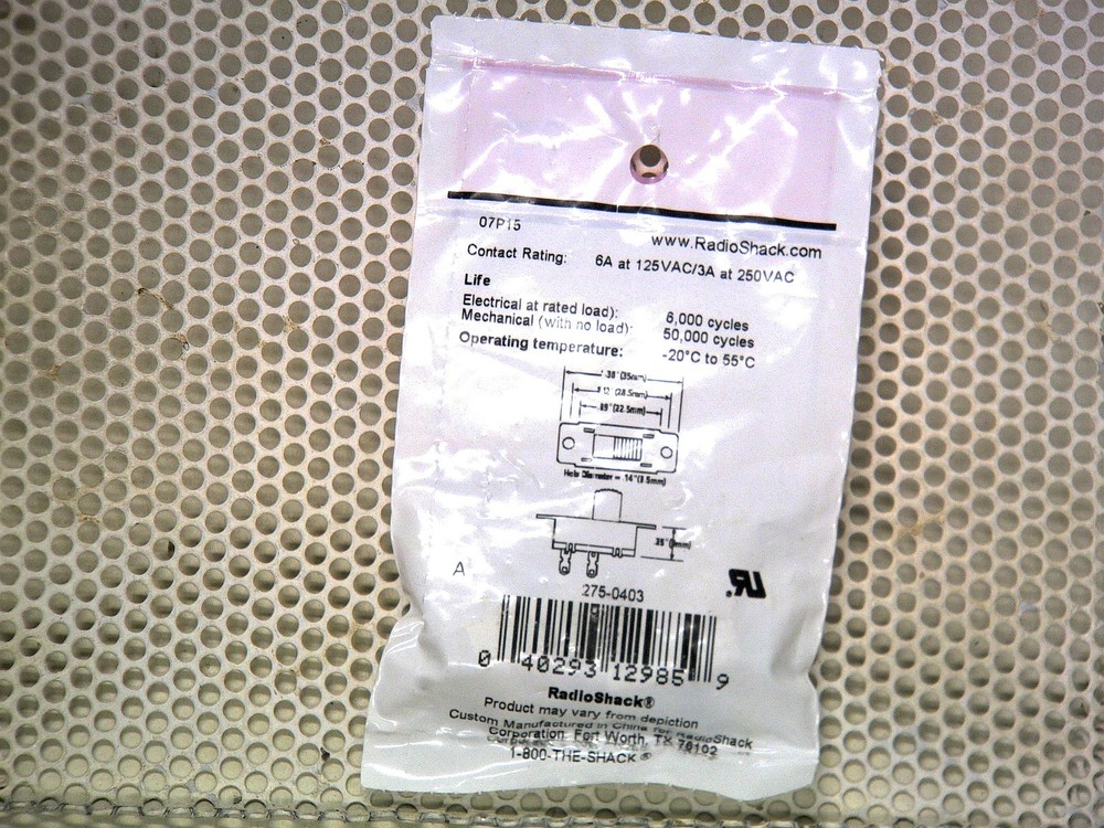 RadioShack DPDT Heavy-Duty Slide Switch (2-Pack)
