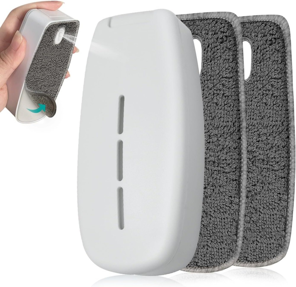 Replaceable Dry Erase Spray Eraser Whiteboard Eraser with 2 Microfiber Pads