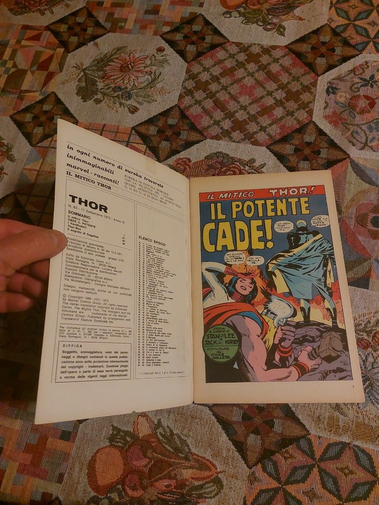 Editoriale Corno Il Mitico Thor No. 63 Del 1973