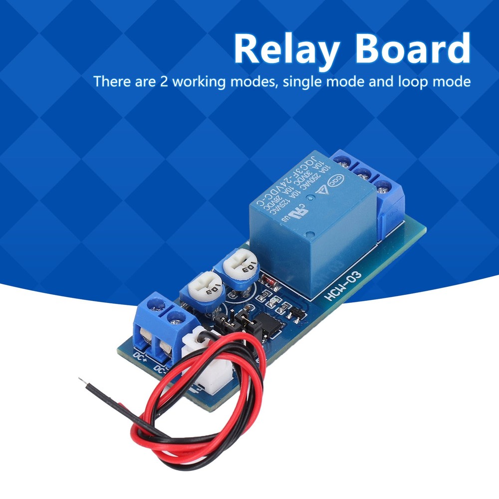 Relay Module Time Delay Board Infinite Cycling Single Timing Modes 24V
