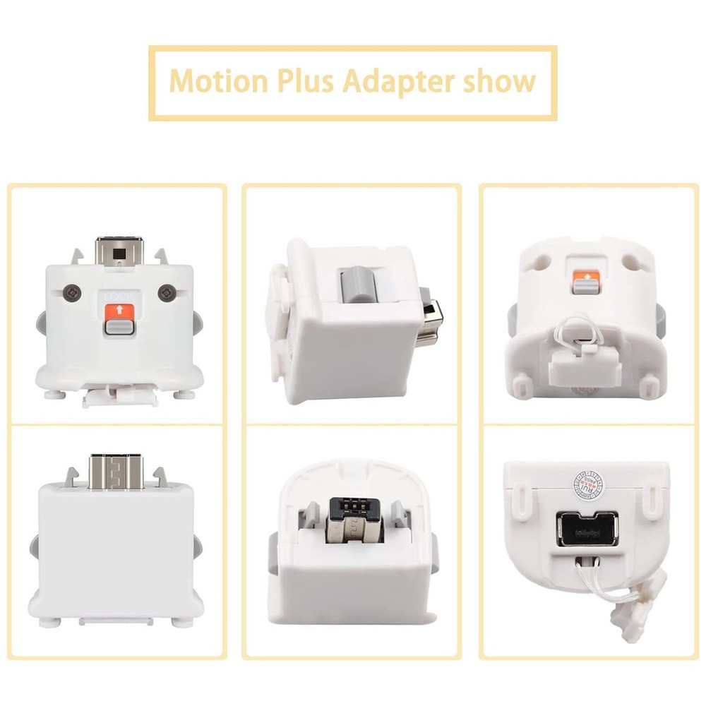 2 PACK Motion Plus Adapter Sensor Attachment for Nintendo Wii Remote Controlle
