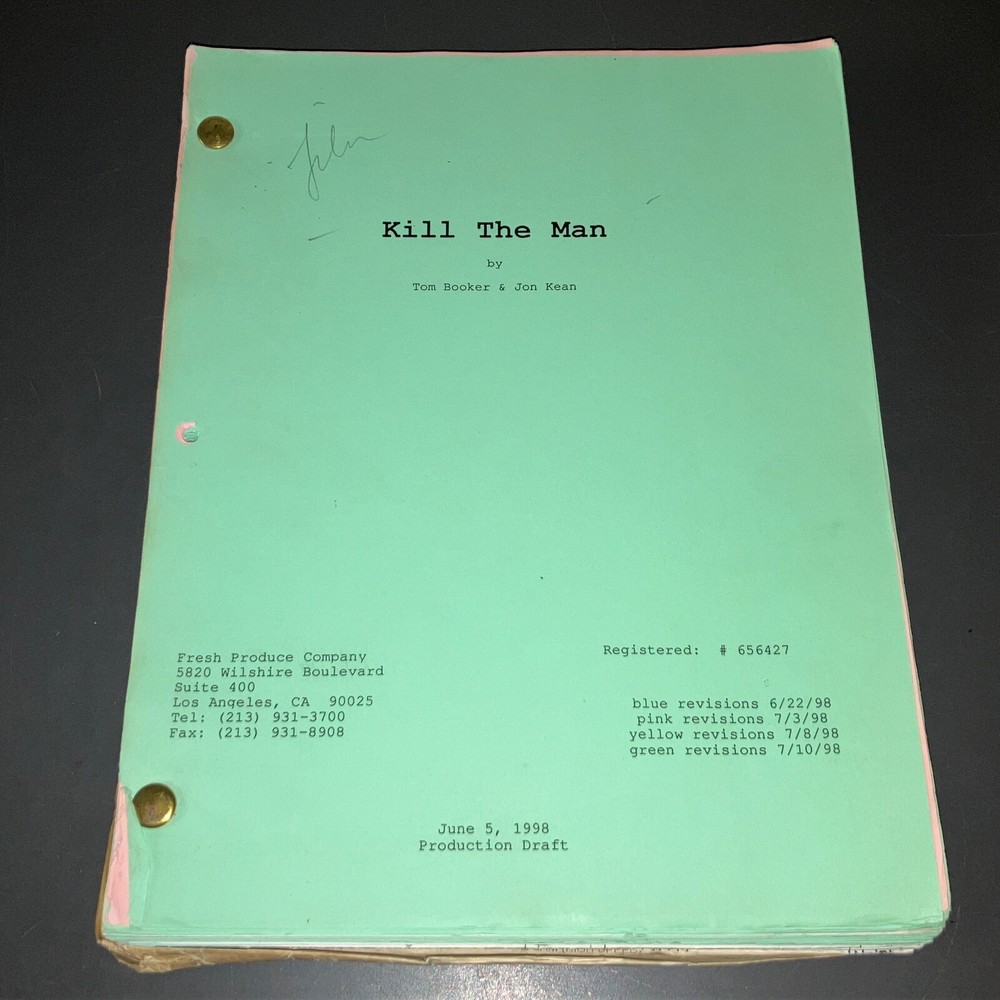 KILL THE MAN (7/10/98) Sound Mixer Prod. Final Draft w/Notes + COA!