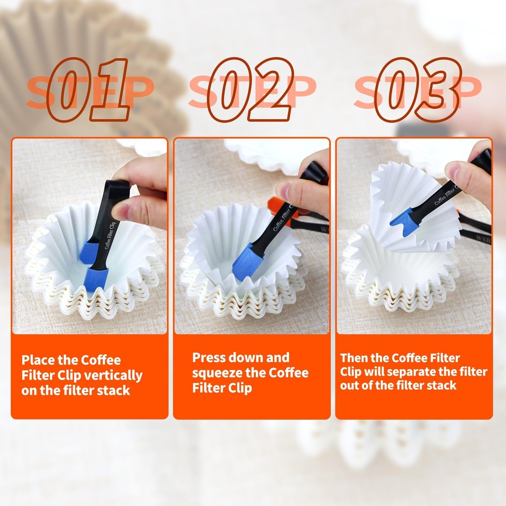 2 Pack Coffee Filters Separator Tool, Cilp-02, Red & Blue