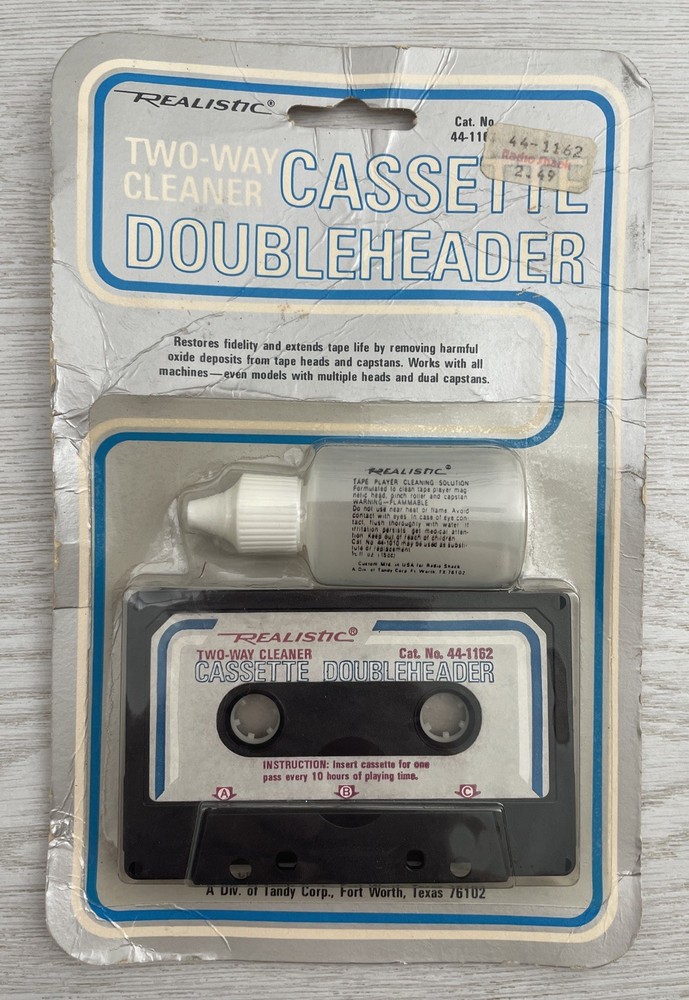 Realistic Two-Way Cleaner Cassette Doubleheader 44-1162 - NEW