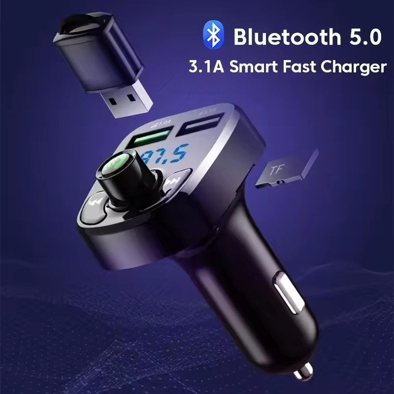 Bluetooth Car FM Transmitter MP3 Player Hands free Radio Adapter Dual USB Charge