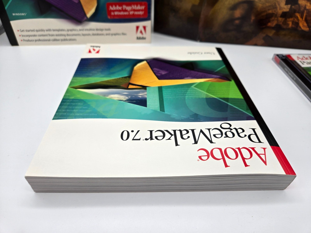 Adobe PageMaker 7.0 Upgrade Windows 2 Disc Set with Key Guide & Box