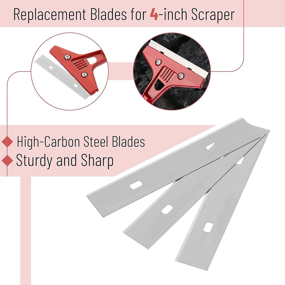 Bates- Replacement Scraper Blades, 4 Inch, 10 Pcs, 10 Pcs