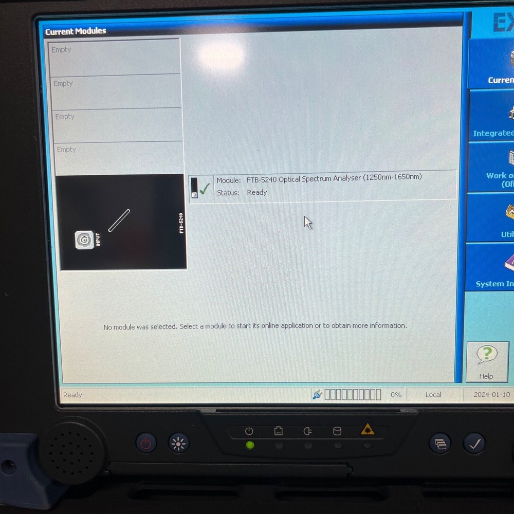 Exfo FTB-400 Universal Test System w/ FTB-5240 Optical Spectrum Analyzer Module