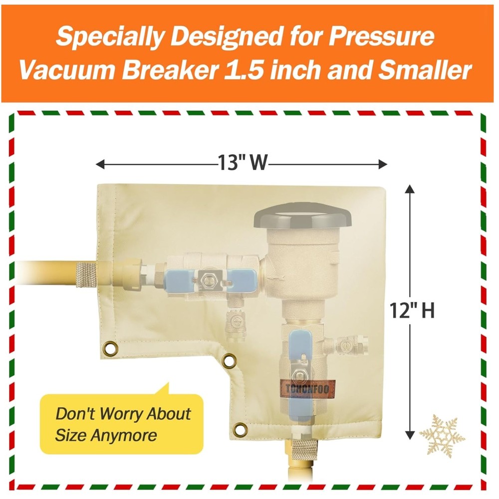 Insulated Backflow Preventer Pouch - Winter Protection