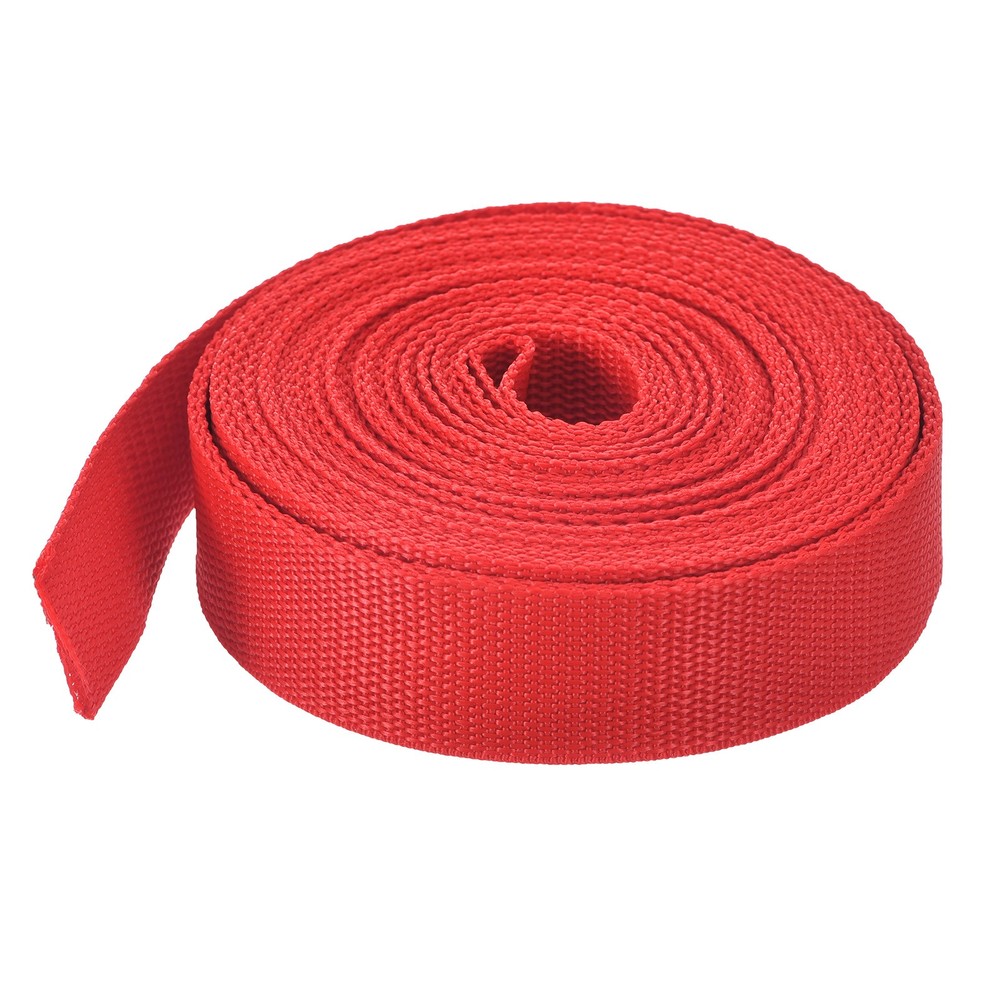 Lightweight Polypropylene Webbing Strap 3.8cm 10 Yard Orange Red