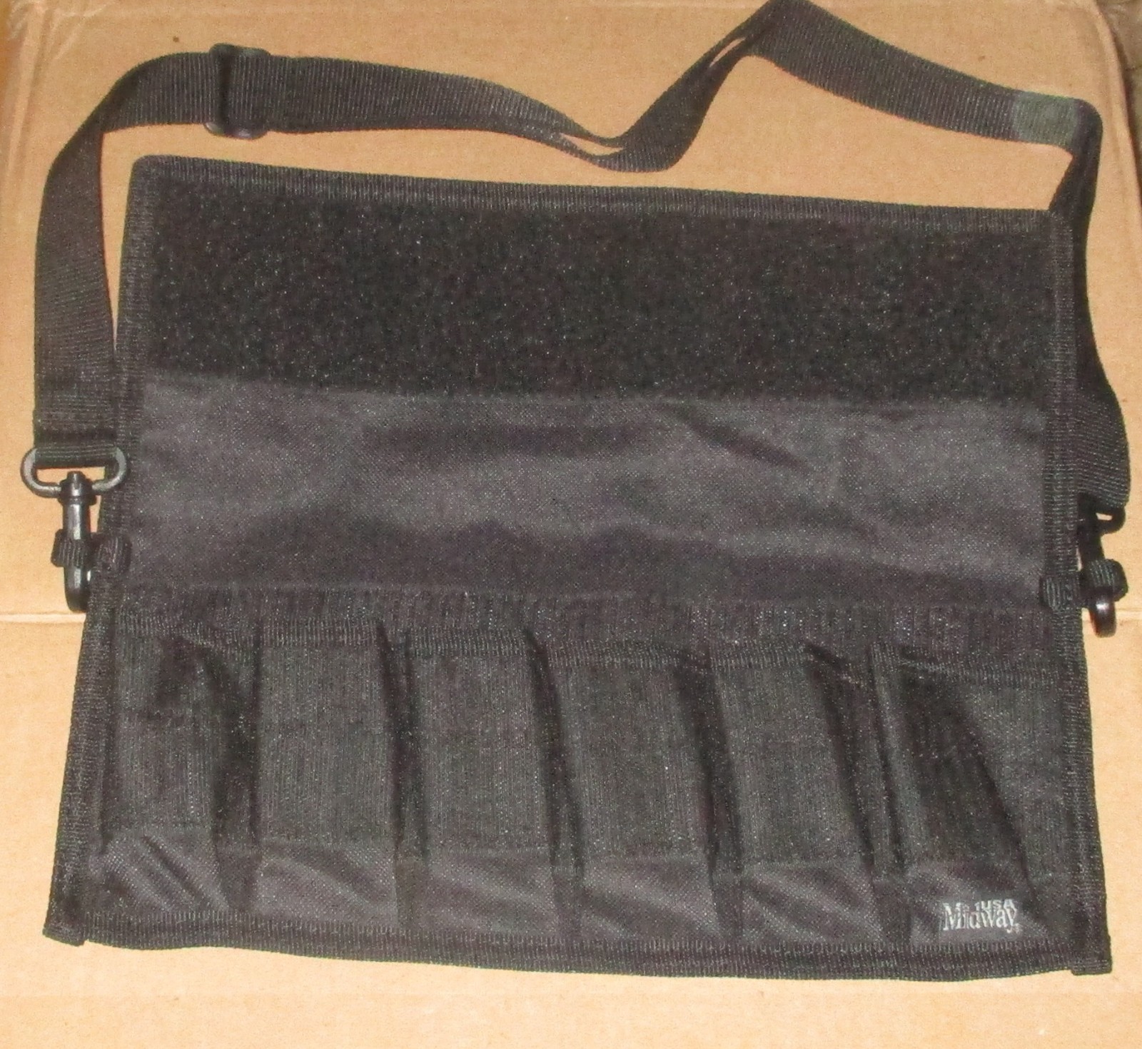 Pistol magazine carrier pouch with shoulder strap - holds 6 mags