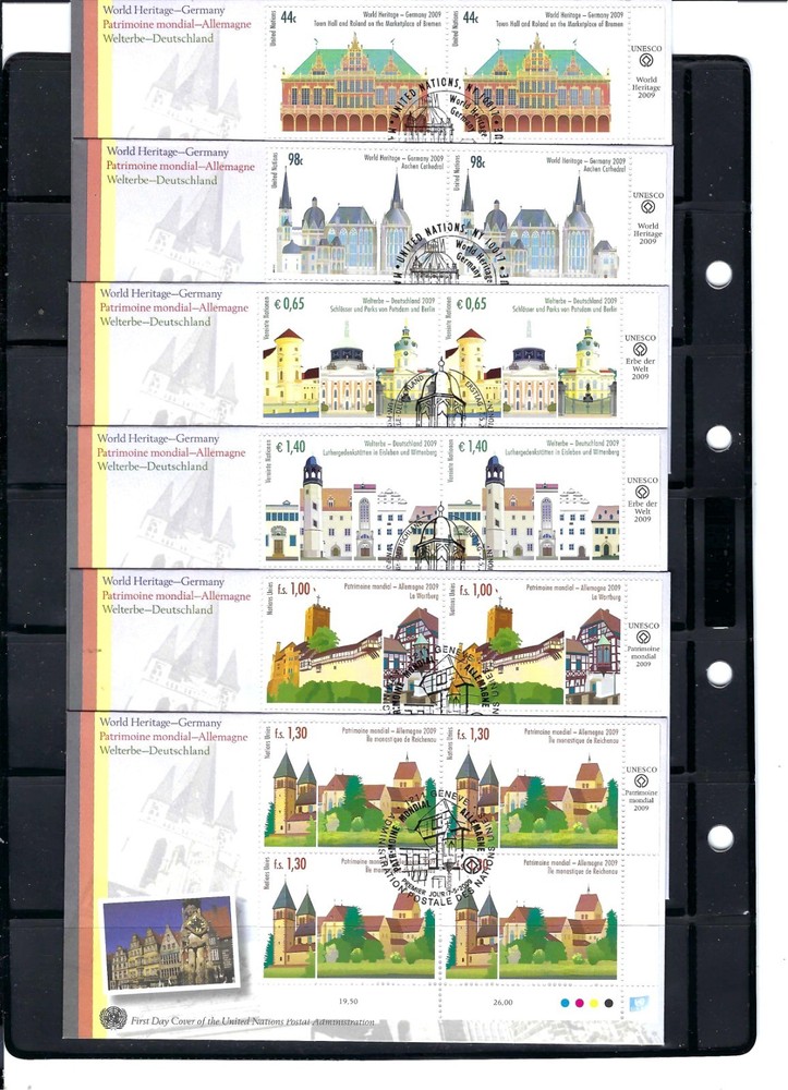 2009 WH GERMANY FDC's (MIB's/4) - UNPA Cachet - (428A)