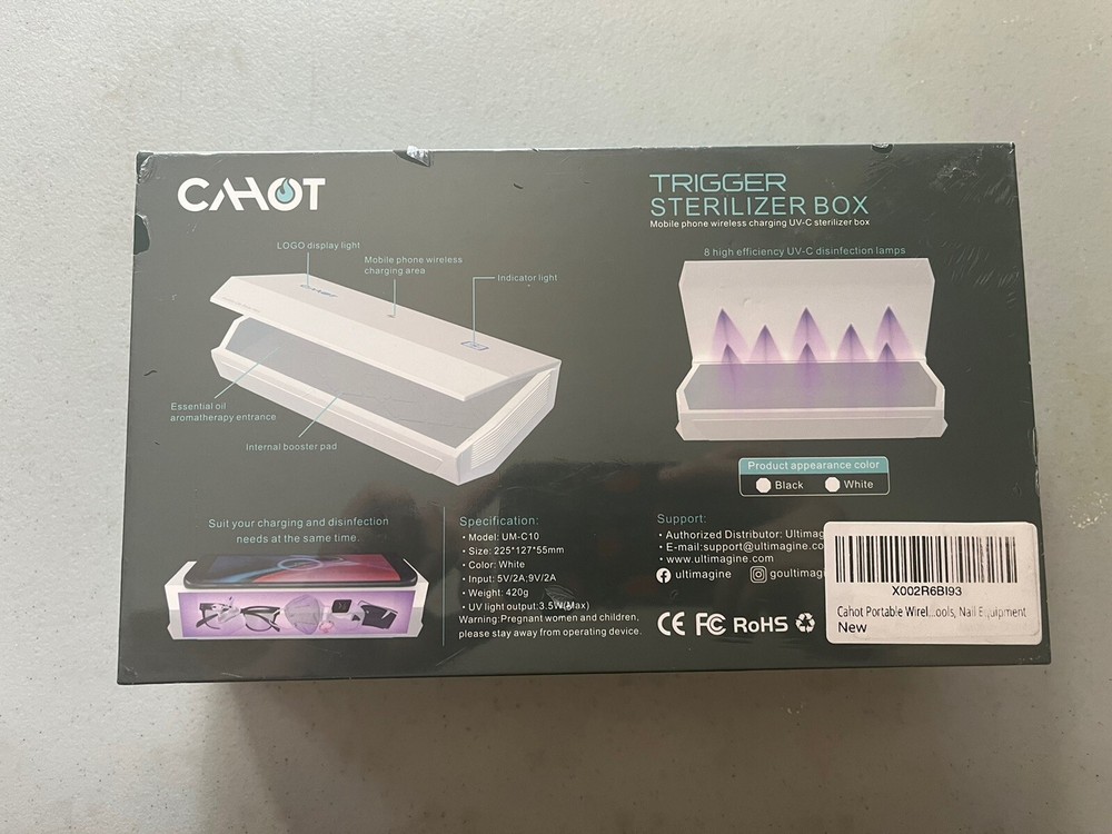 Uv Sterilizer Box With Wireless Charging/aroma Diffuser New In Package