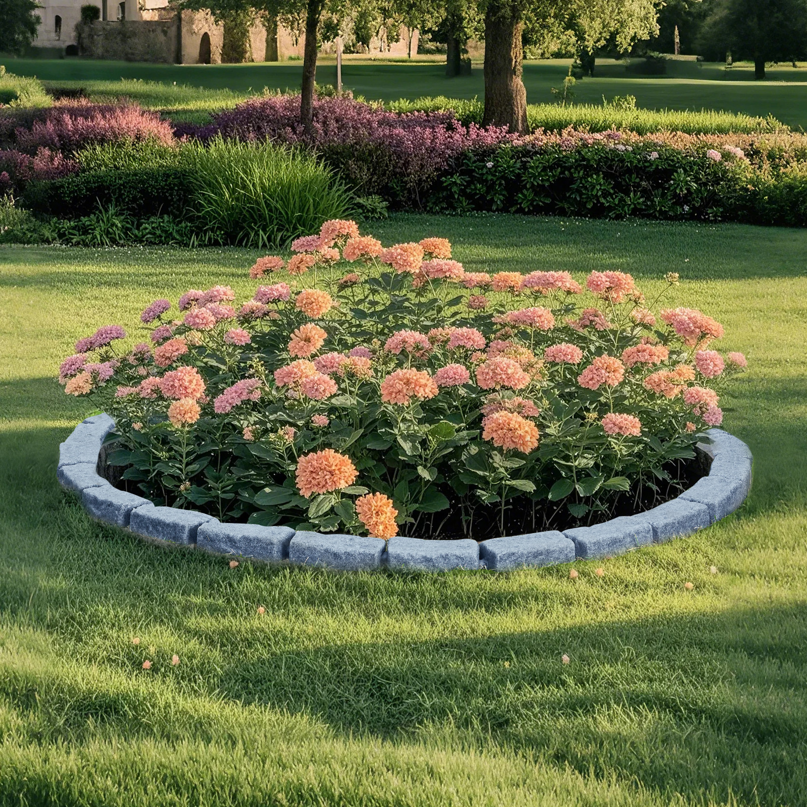 VEVOR Fake Stone Landscape Edging 46.2 x 2.2 in Garden Lawn Edging Border