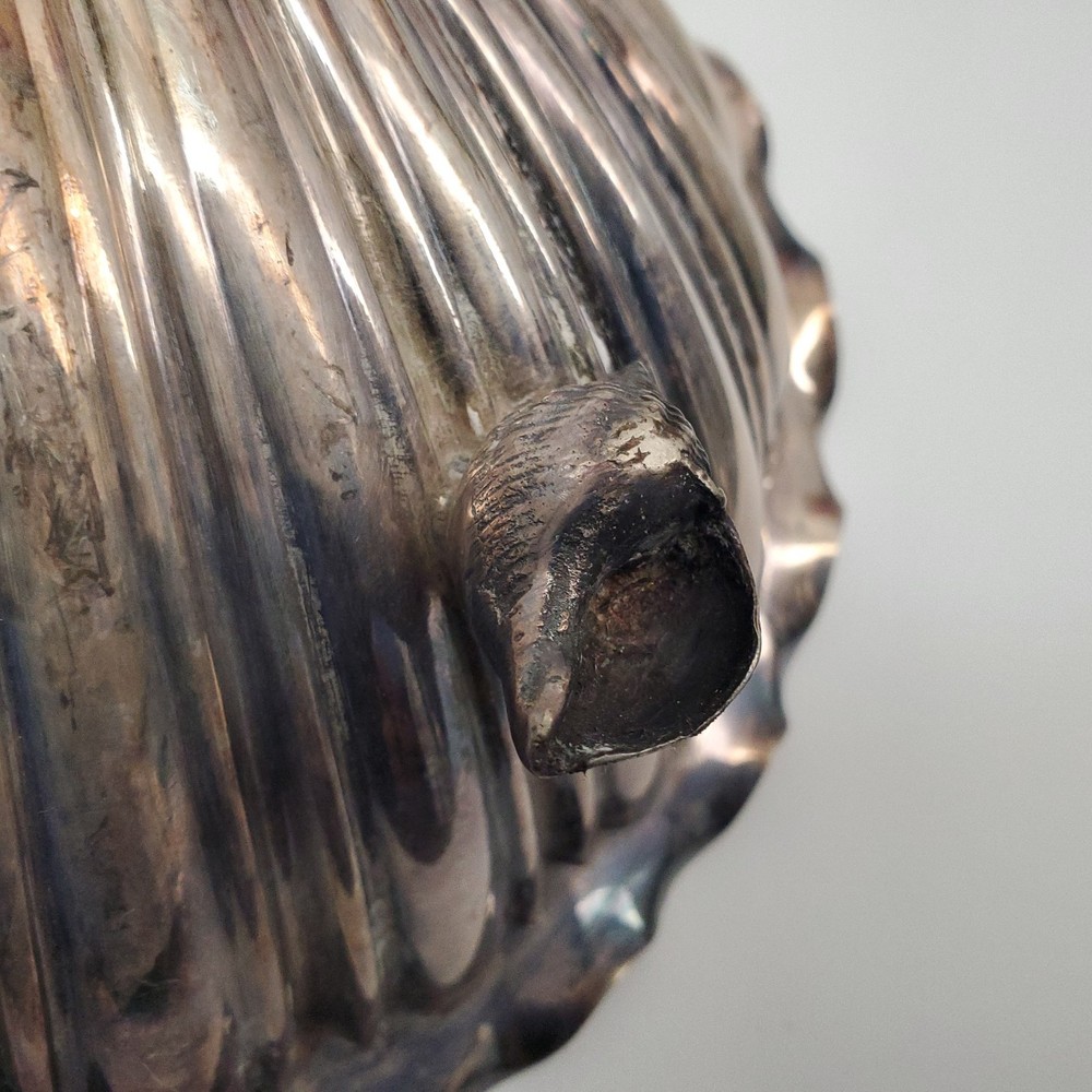 Antique Wilson & Sharp Edinburgh SCALLOP Shell Dish Silver‑Plate 8885 Footed