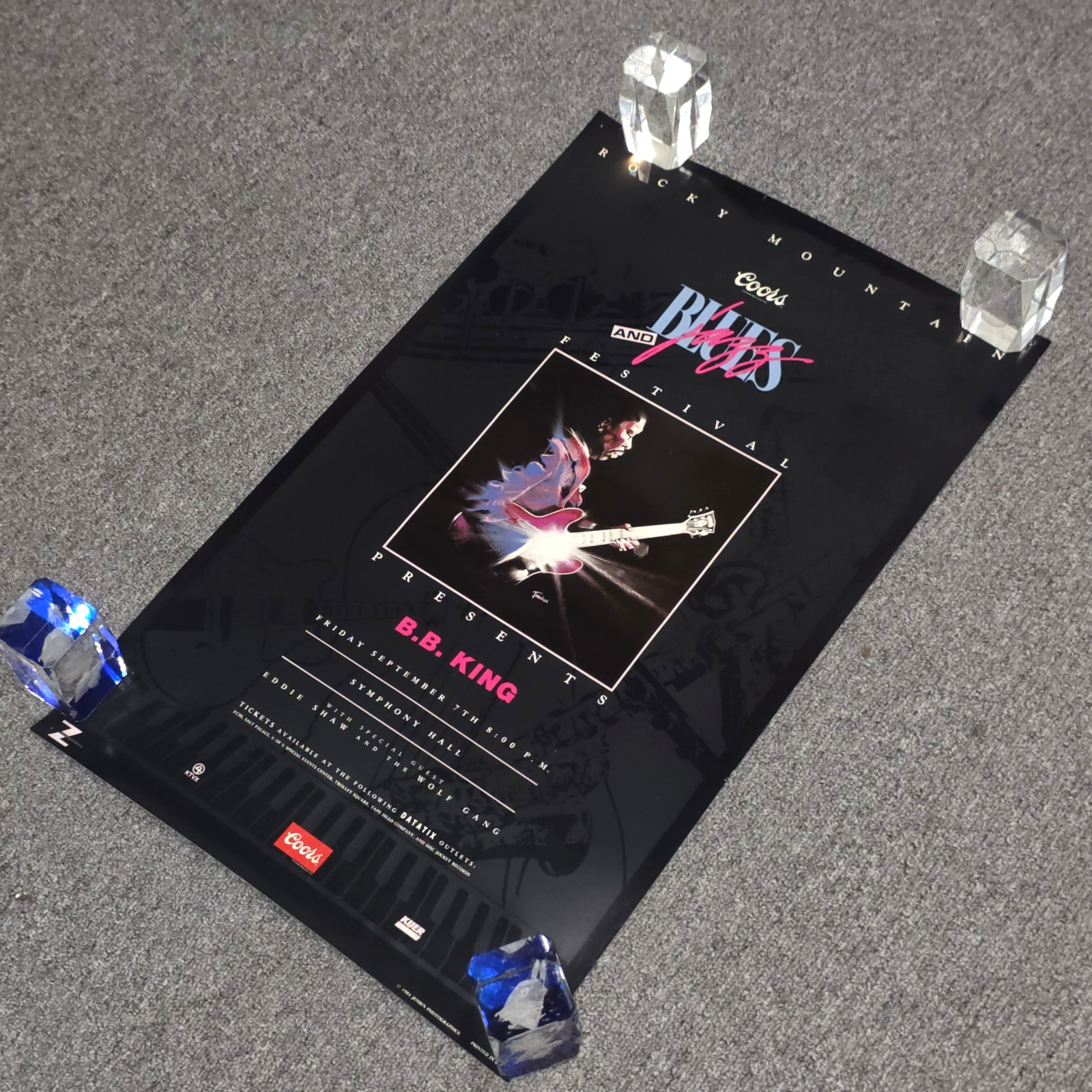 1984 B.B. King Rocky Mountain Blues and Jazz Festival Original Poster