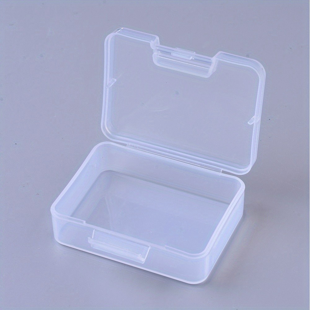 16pcs Plastic Bead Containers Storage box Rectangle Clear 6.85x5.1x2.4cm Storage